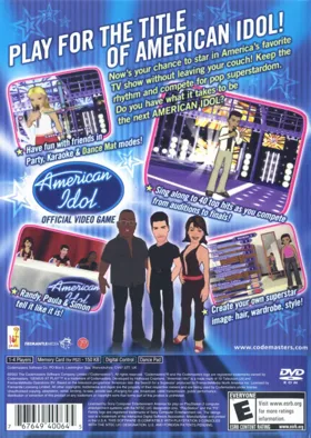 American Idol box cover back